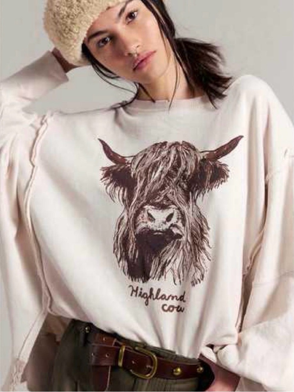 We The Free Camden with Highland Cow Print XL